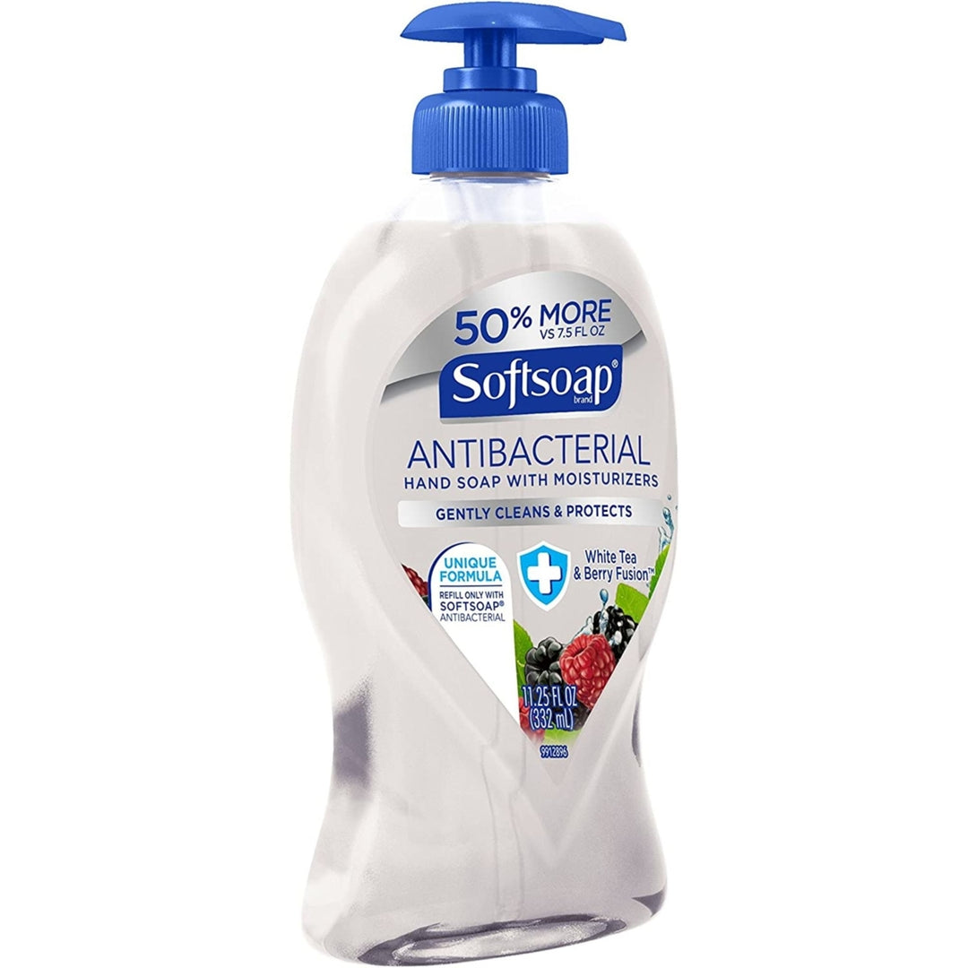 Softsoap Antibacterial Liquid Hand Soap RefillWhite Tea and Berry Fusion56 Ounce Image 1