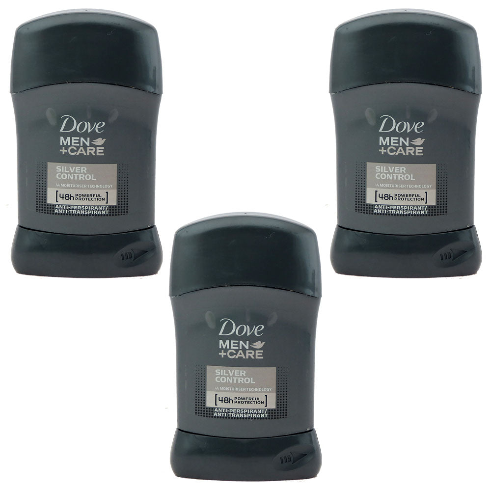 Dove Roll-on Stick Silver Control 50ml (Pack of 3) Image 1