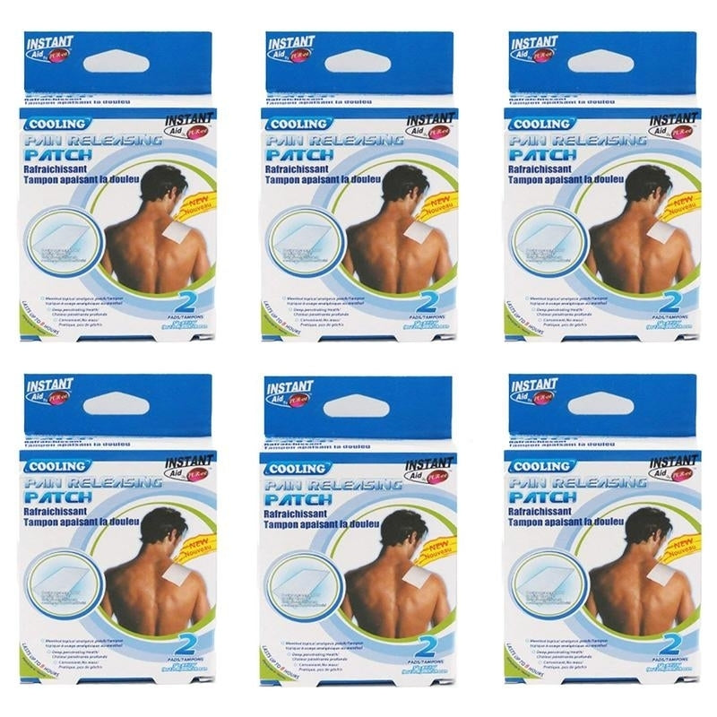 Instant Aid- Cooling Pain Releasing Patch (2 Pads In 1 Pack) (Pack of 6) By Purest Image 1