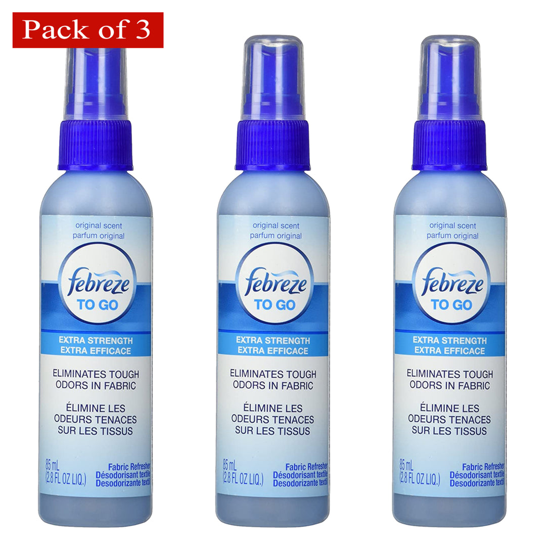 Febreze Fabric Refresher 2.8 oz Travel To-Go Size Febreze Fabric Spray Pack of 3 Image 1