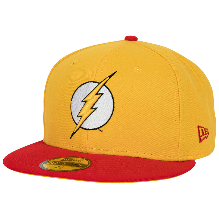 The Flash Logo DC Comics Yellow Colorway New Era 59Fifty Fitted Hat Image 1