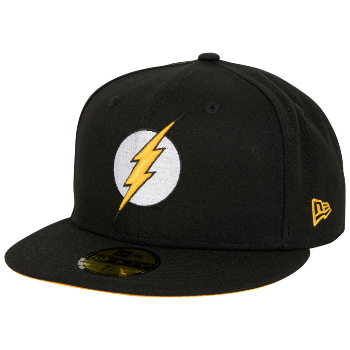 The Flash Logo DC Comics Black Colorway Era 59Fifty Fitted Hat Image 1