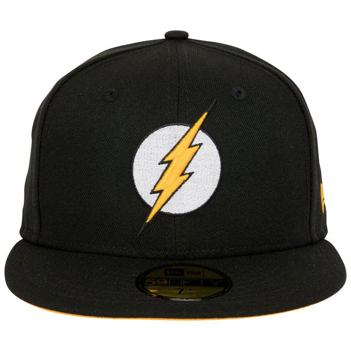 The Flash Logo DC Comics Black Colorway Era 59Fifty Fitted Hat Image 2