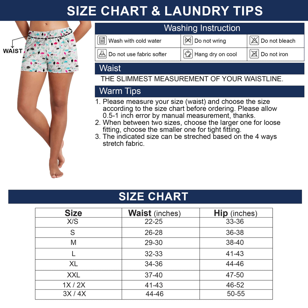 5-Pack Womens Lounge PJ Bottom Pajama Shorts Soft Cozy Ladies Drawstring Pant Image 8