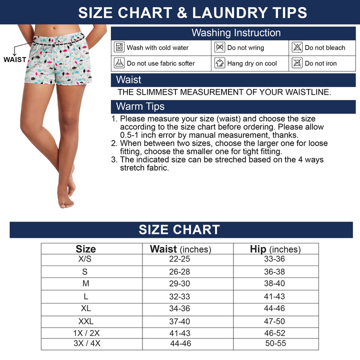 5-Pack Womens Lounge PJ Bottom Pajama Shorts Soft Cozy Ladies Drawstring Pant Image 8