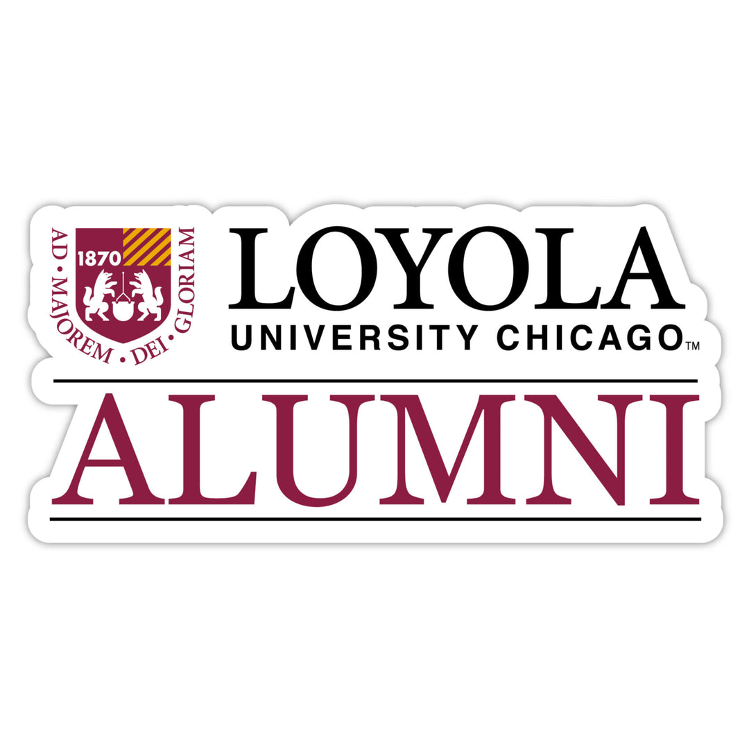 Loyola University Ramblers 4-Inch Alumni 4-Pack NCAA Vinyl Sticker - Durable School Spirit Decal Image 1