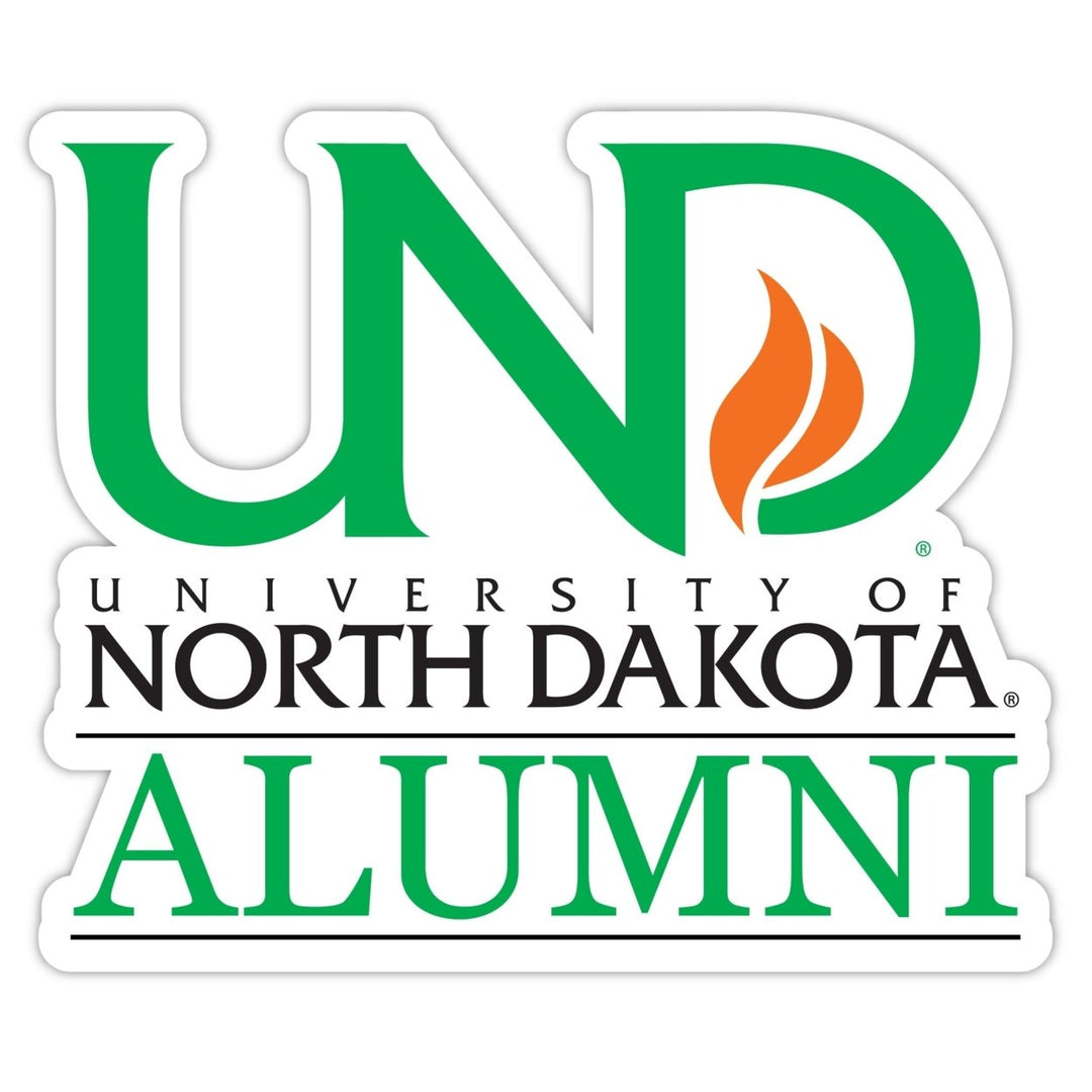 North Dakota Fighting Hawks 4-Inch Alumni 4-Pack NCAA Vinyl Sticker - Durable School Spirit Decal Image 1