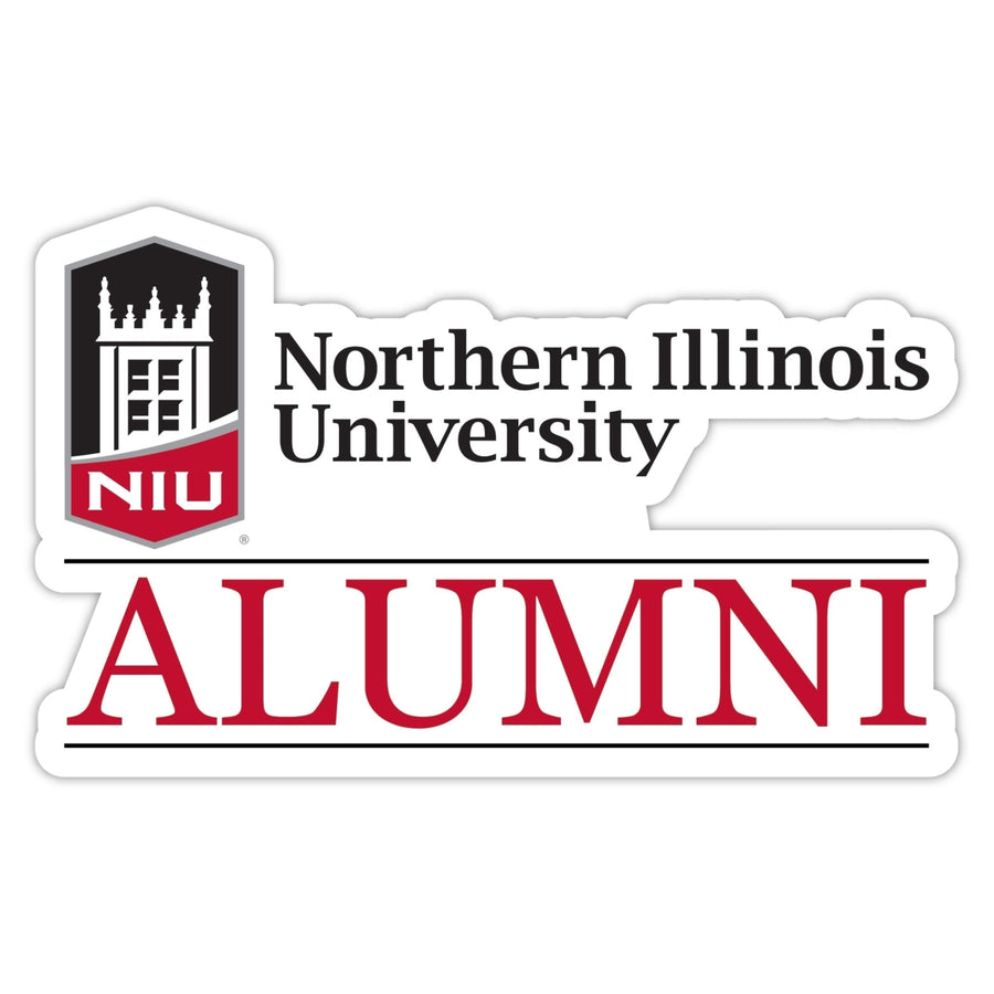 Northern Illinois Huskies 4-Inch Alumni 4-Pack NCAA Vinyl Sticker - Durable School Spirit Decal Image 1