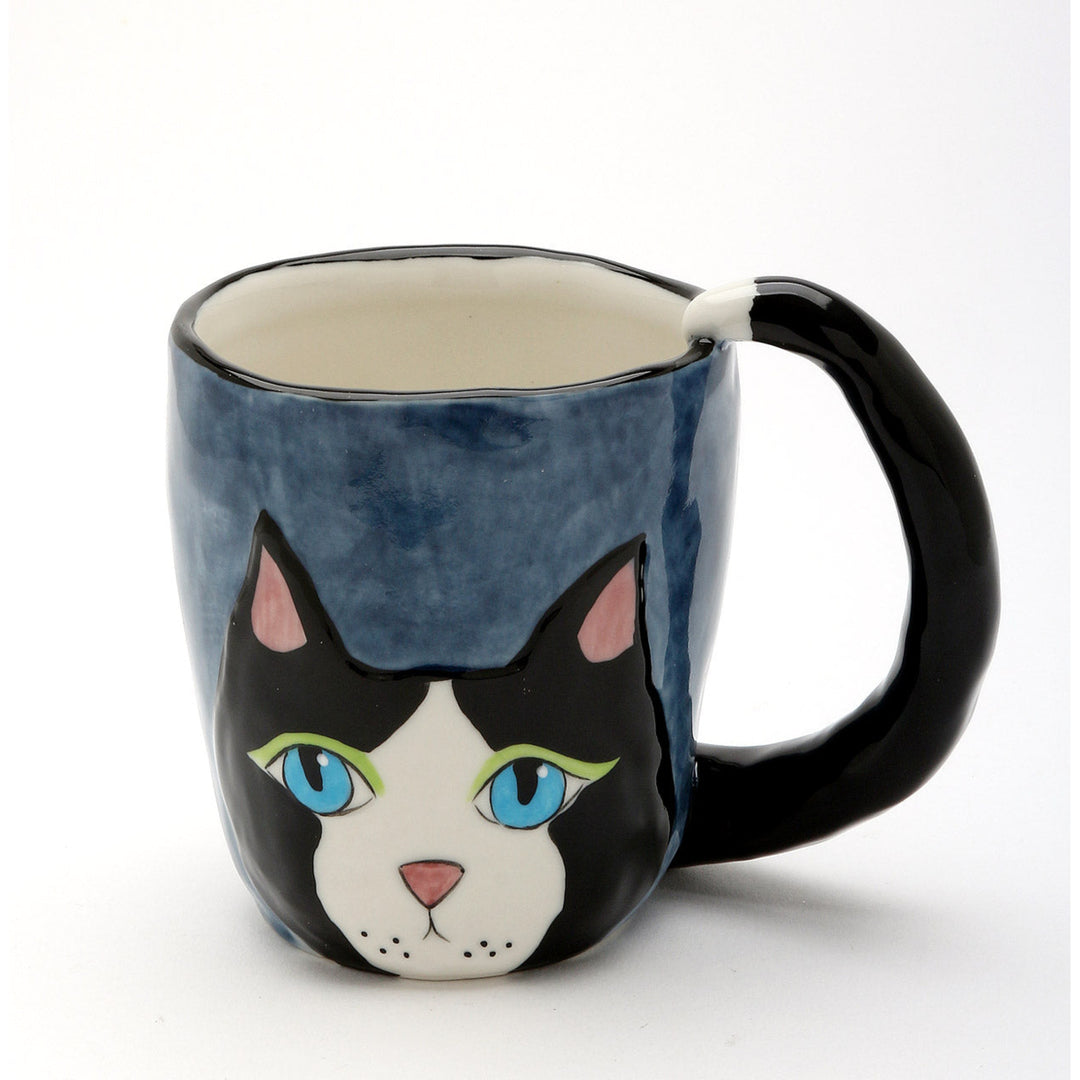 Black Cat Mug Ceramic 8oz Cute Gift for Cat Lovers and Moms Image 3