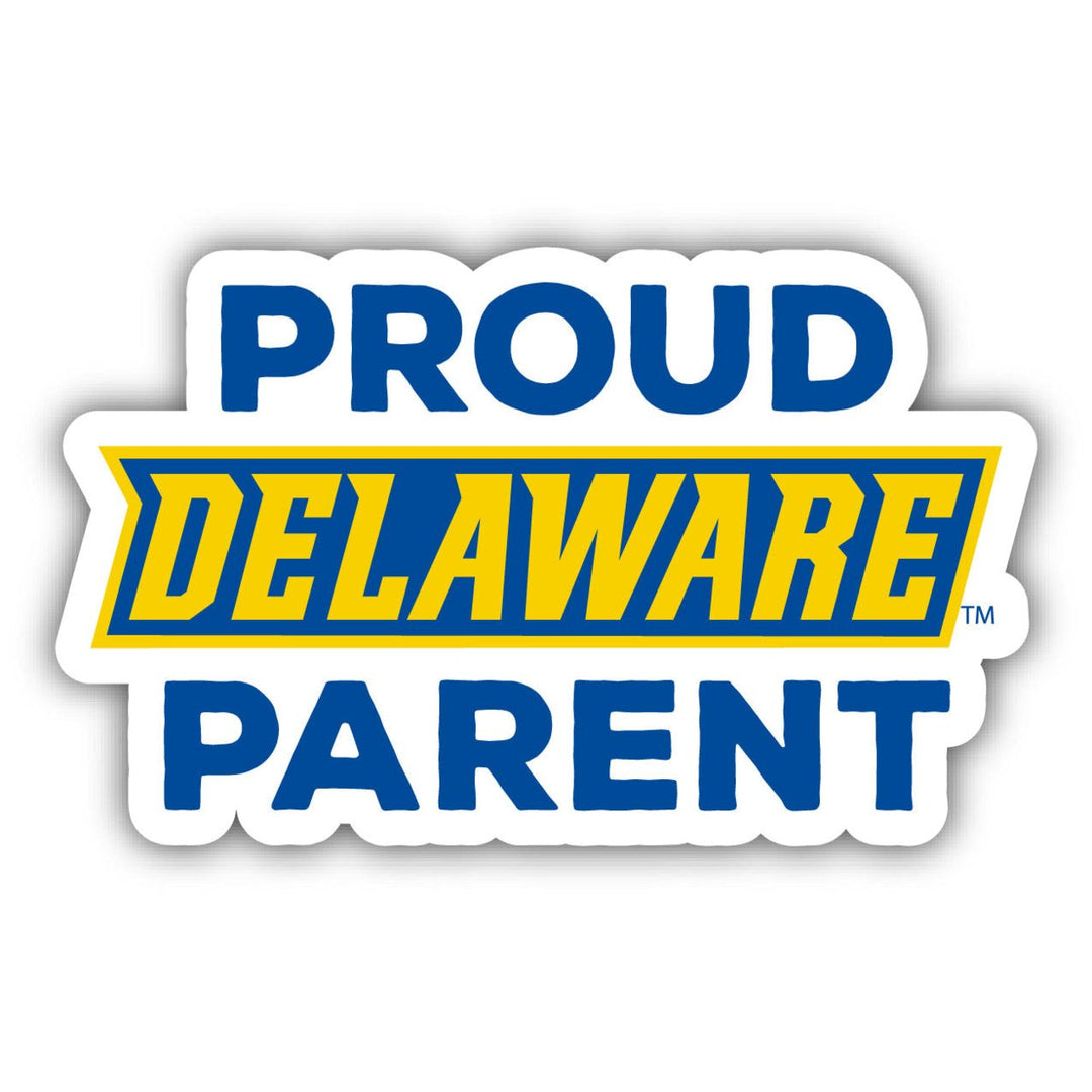 Delaware Blue Hens 4-Inch Proud Parent NCAA Vinyl Sticker - Durable School Spirit Decal Image 1