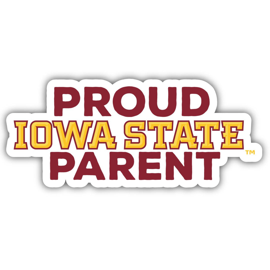 Iowa State Cyclones 4-Inch Proud Parent NCAA Vinyl Sticker - Durable School Spirit Decal Image 1