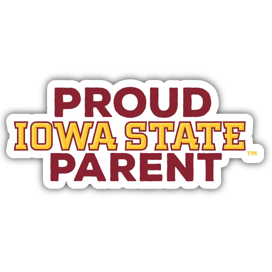 Iowa State Cyclones 4-Inch Proud Parent NCAA Vinyl Sticker - Durable School Spirit Decal Image 1