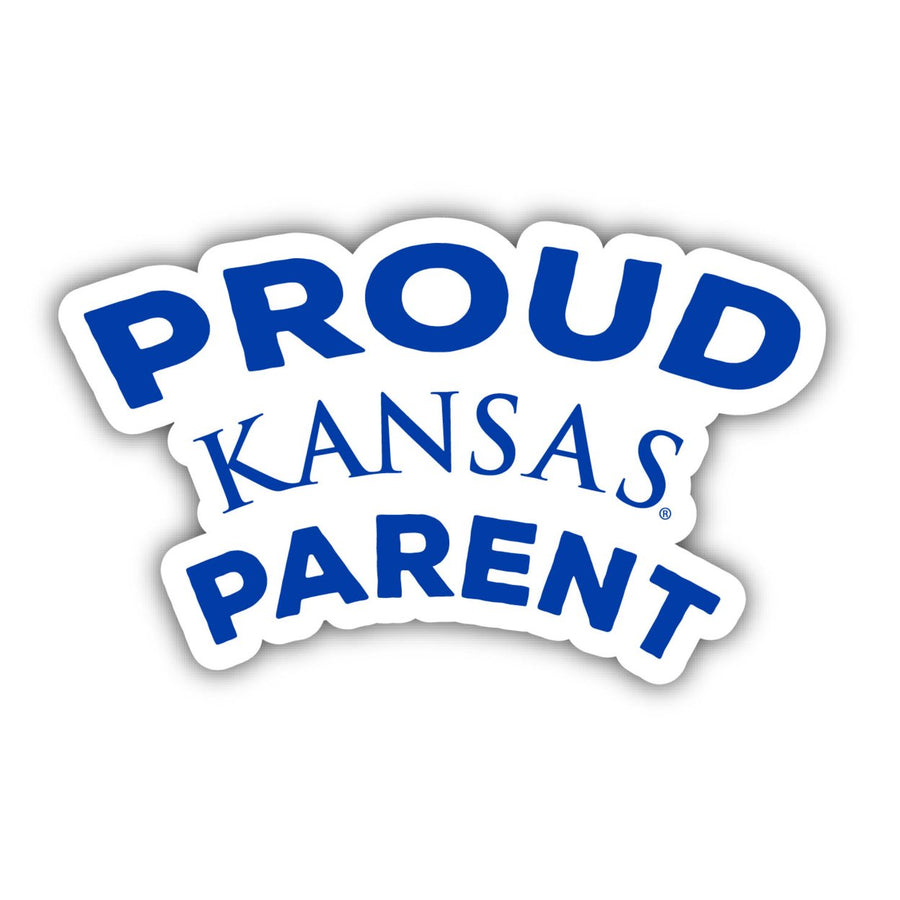 Kansas Jayhawks 4-Inch Proud Parent NCAA Vinyl Sticker - Durable School Spirit Decal Image 1