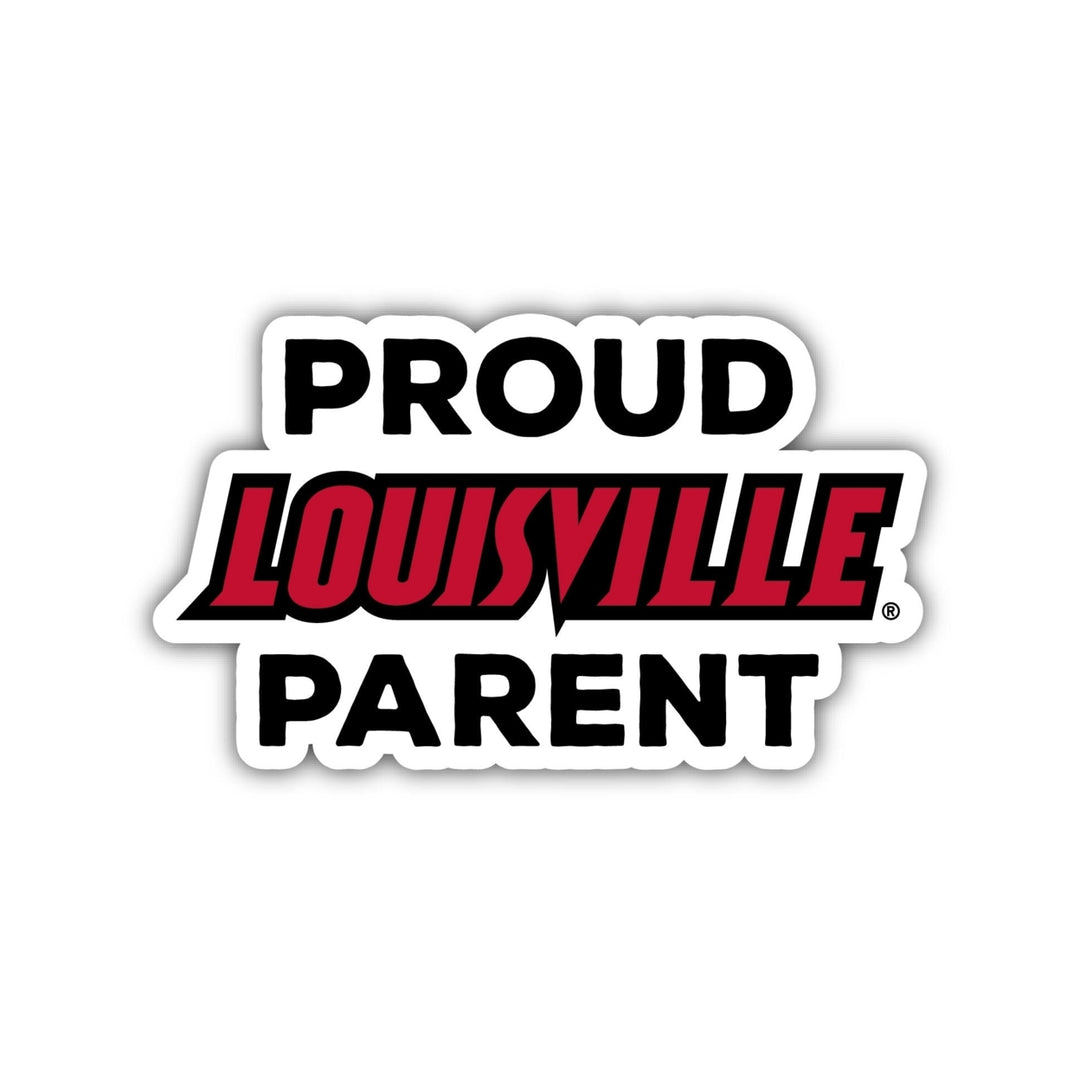 Louisville Cardinals Proud Parent 4" Sticker Image 1