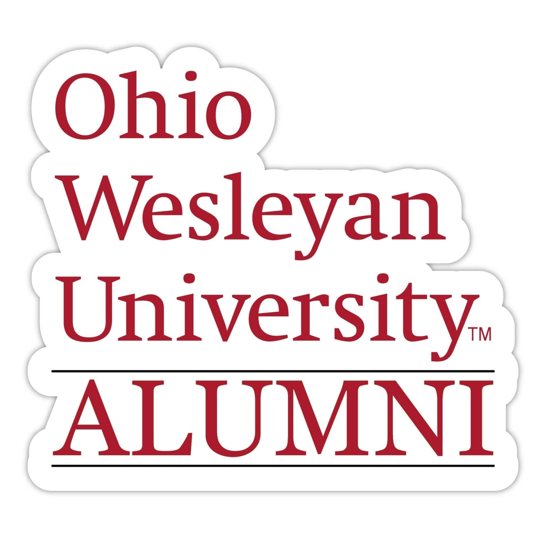 Ohio Wesleyan University 4-Inch Alumni 4-Pack NCAA Vinyl Sticker - Durable School Spirit Decal Image 1