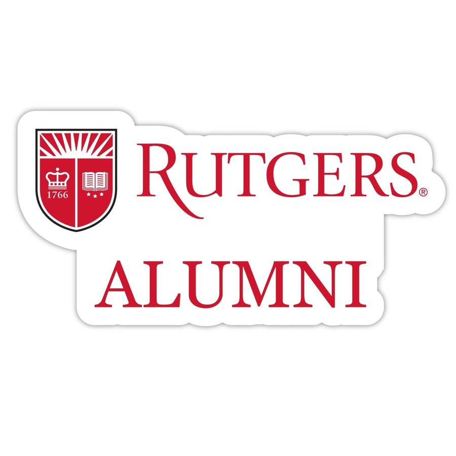 Rutgers Scarlet Knights 4-Inch Alumni 4-Pack NCAA Vinyl Sticker - Durable School Spirit Decal Image 1