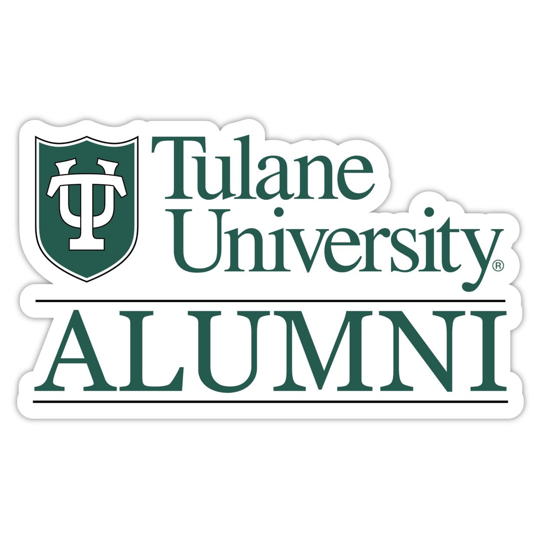 Tulane University Green Wave 4-Inch Alumni 4-Pack NCAA Vinyl Sticker - Durable School Spirit Decal Image 1