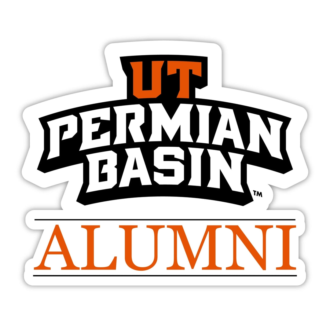 University of Texas of the Permian Basin 4-Inch Alumni 4-Pack NCAA Vinyl Sticker - Durable School Spirit Decal Image 1