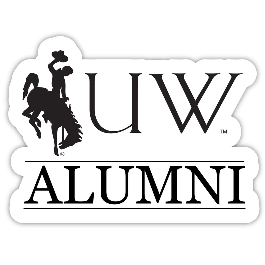 University of Wyoming 4-Inch Alumni 4-Pack NCAA Vinyl Sticker - Durable School Spirit Decal Image 1