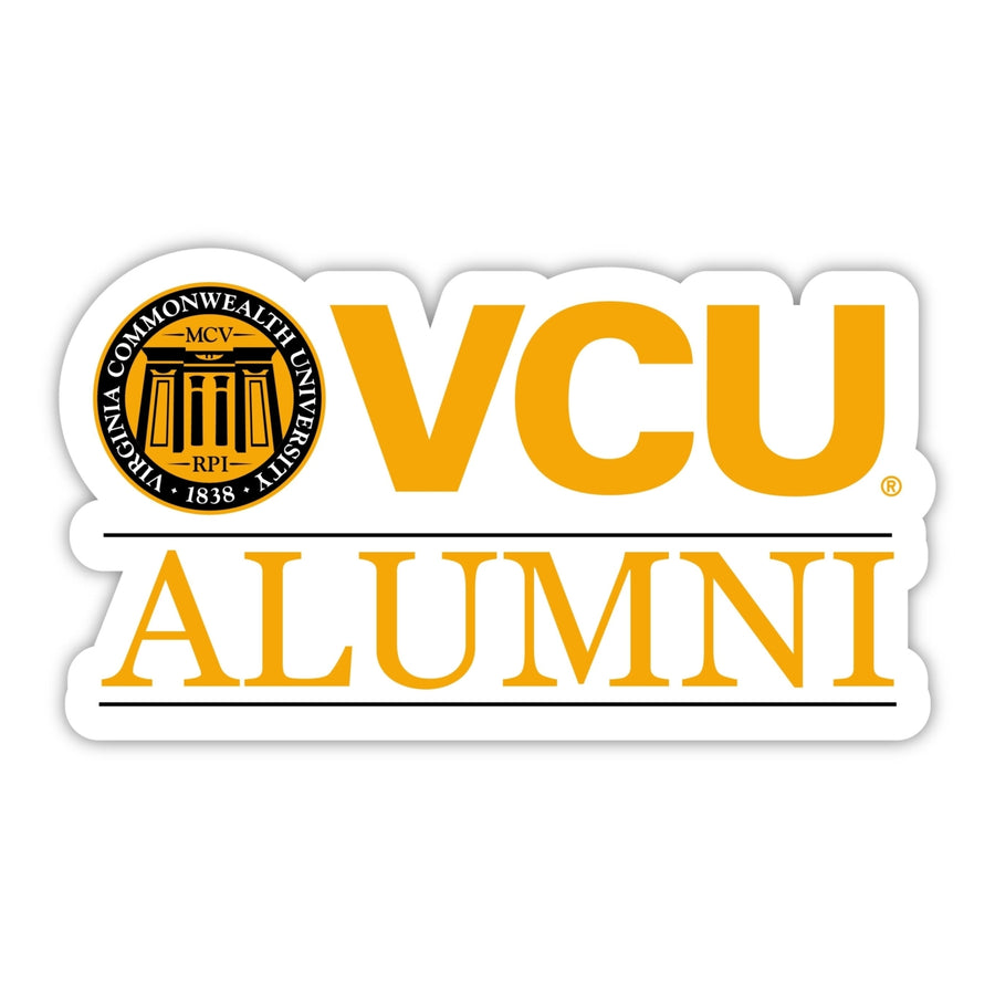 Virginia Commonwealth 4-Inch Alumni 4-Pack NCAA Vinyl Sticker - Durable School Spirit Decal Image 1