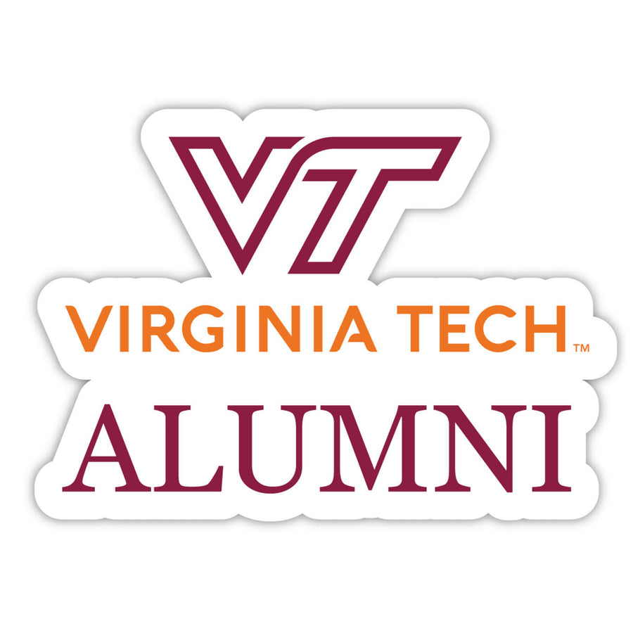 Virginia Tech Hokies 4-Inch Alumni 4-Pack NCAA Vinyl Sticker - Durable School Spirit Decal Image 1