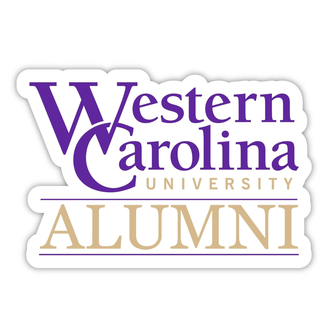 Western Carolina University 4-Inch Alumni 4-Pack NCAA Vinyl Sticker - Durable School Spirit Decal Image 1