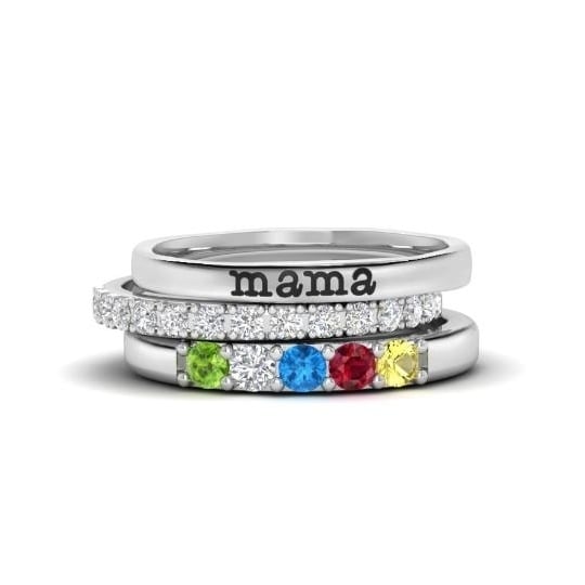 12 Color Birthday Stone Mothers Day Valentines Day Hot Ring Image 3