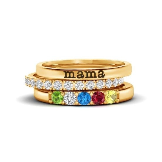 12 Color Birthday Stone Mothers Day Valentines Day Hot Ring Image 4