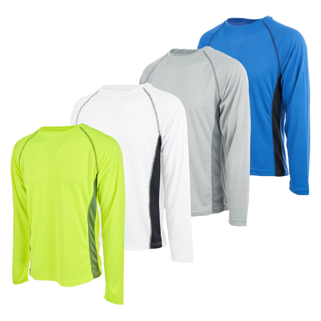 DARESAY Mens Thermal Long Sleeve Shirt 4 Pack Moisture Wicking UV Protection Image 1