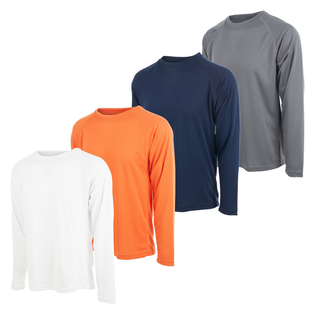 DARESAY Mens Thermal Long Sleeve Shirt 4 Pack Moisture Wicking UV Protection Image 1