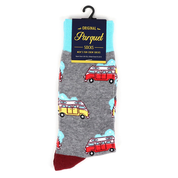 Funny Socks Mens Camping Novelty Socks Grey and Red For Camping Outdoors Hiking Lovers Everywhere Dad Gifts Image 3