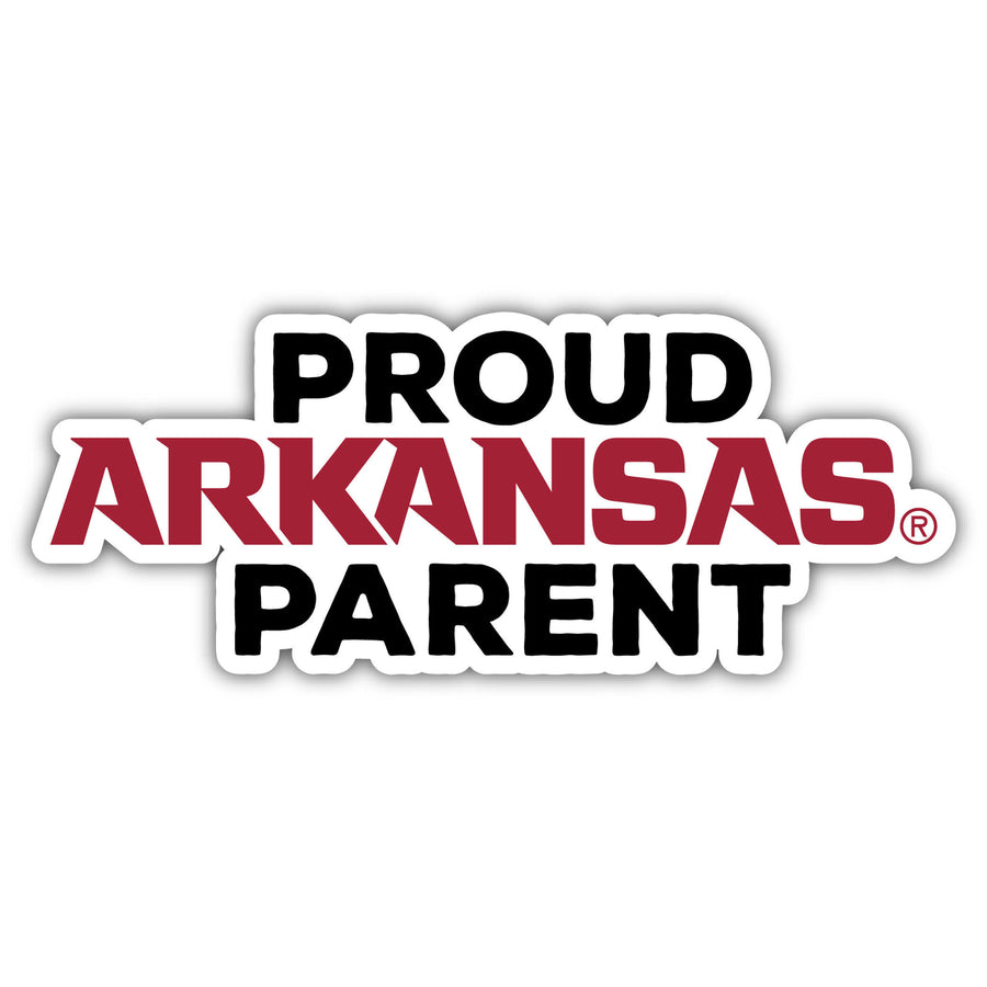 Arkansas Razorbacks 4-Inch Proud Parent 4-Pack NCAA Vinyl Sticker - Durable School Spirit Decal Image 1