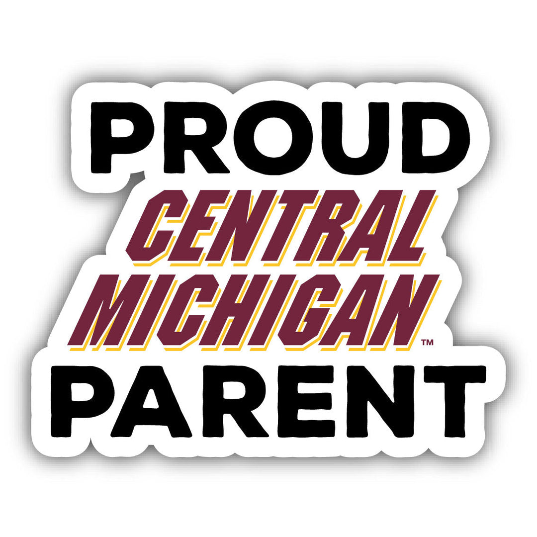 Central Michigan University 4-Inch Proud Parent 4-Pack NCAA Vinyl Sticker - Durable School Spirit Decal Image 1