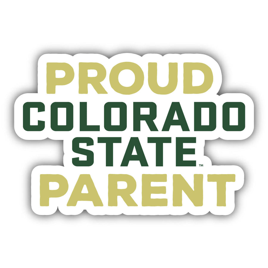 Colorado State Rams 4-Inch Proud Parent 4-Pack NCAA Vinyl Sticker - Durable School Spirit Decal Image 1