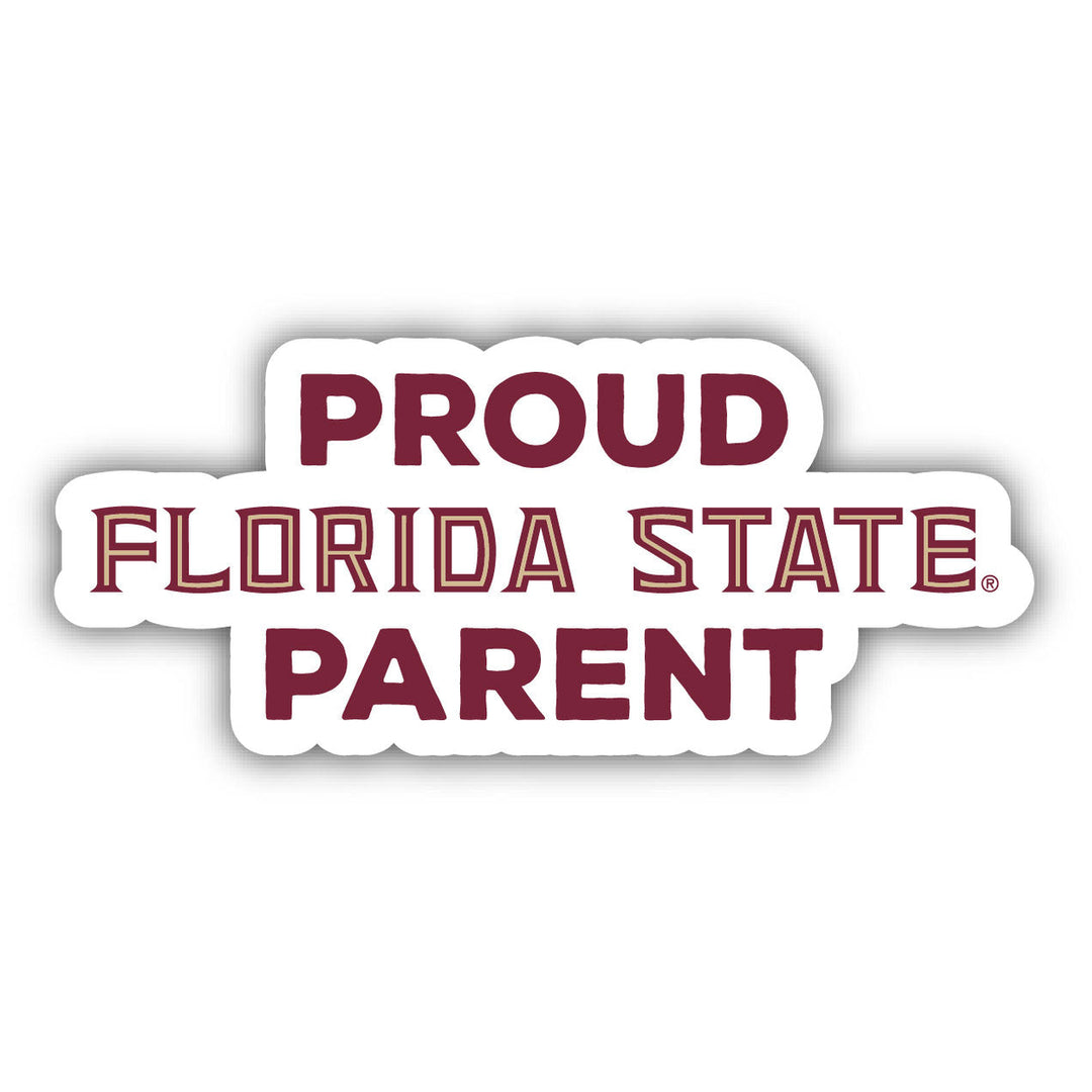 Florida State Seminoles 4-Inch Proud Parent 4-Pack NCAA Vinyl Sticker - Durable School Spirit Decal Image 1