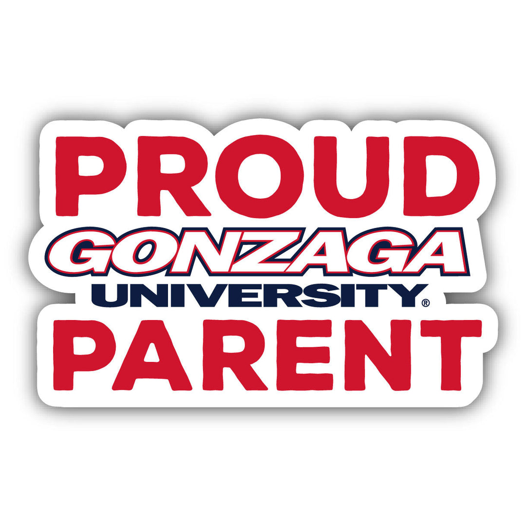 Gonzaga Bulldogs 4-Inch Proud Parent 4-Pack NCAA Vinyl Sticker - Durable School Spirit Decal Image 1