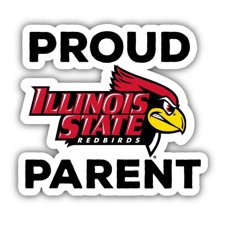 Illinois State Redbirds 4-Inch Proud Parent 4-Pack NCAA Vinyl Sticker - Durable School Spirit Decal Image 1