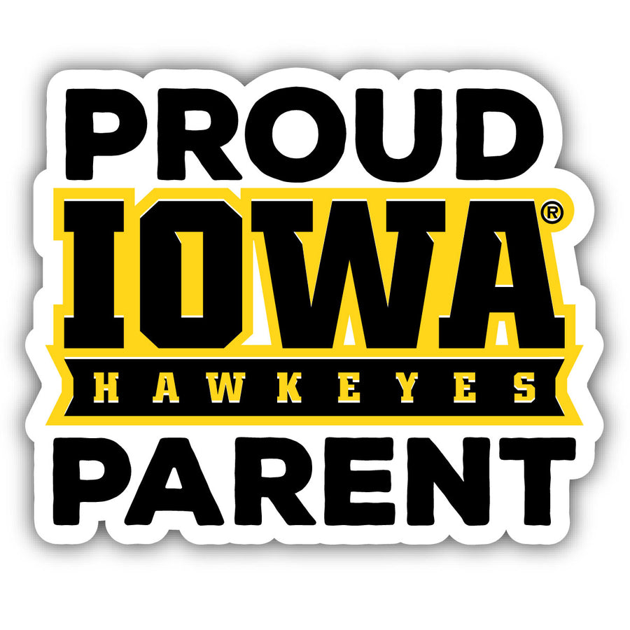 Iowa Hawkeyes 4-Inch Proud Parent 4-Pack NCAA Vinyl Sticker - Durable School Spirit Decal Image 1