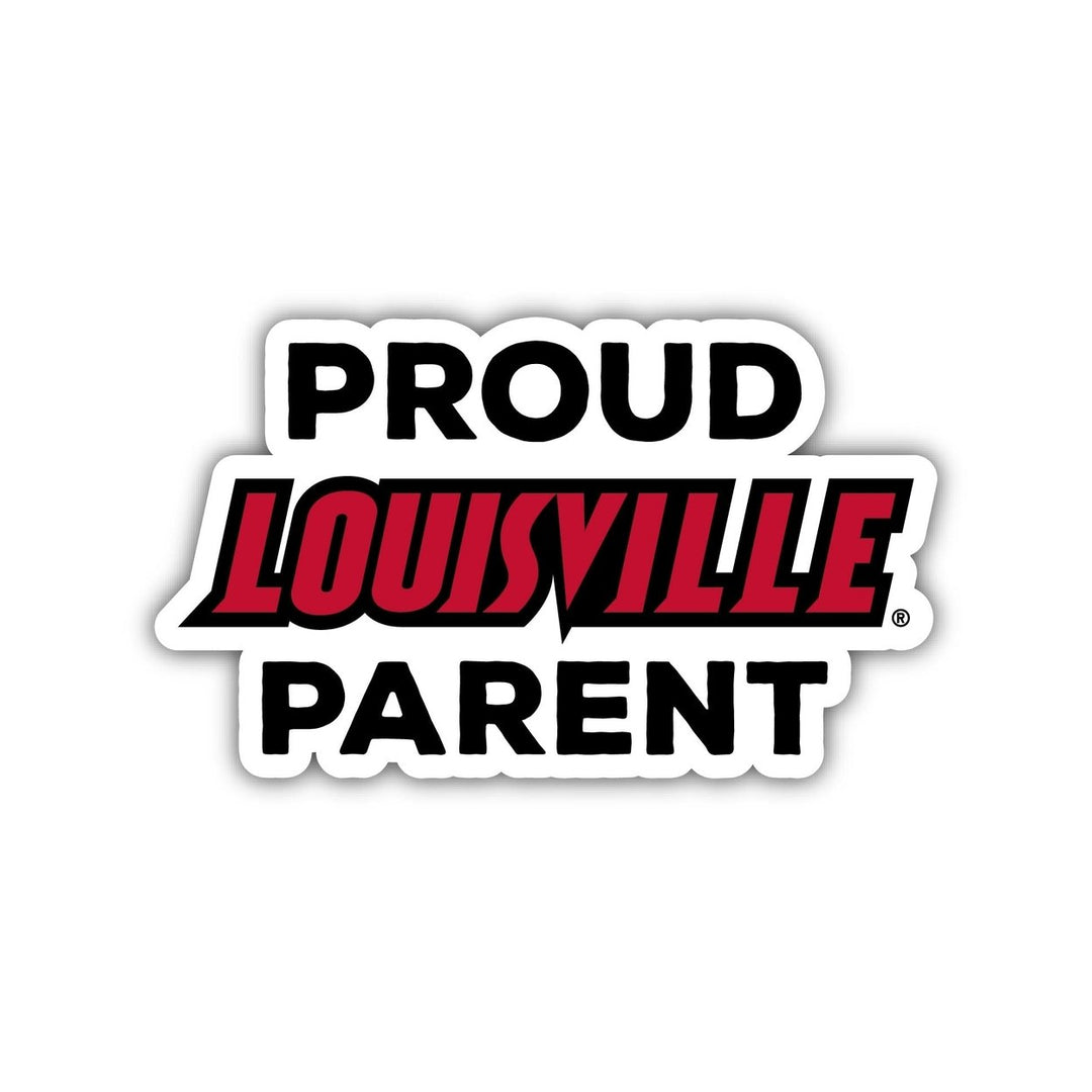Louisville Cardinals Proud Parent 4" Sticker - (4 Pack) Image 1