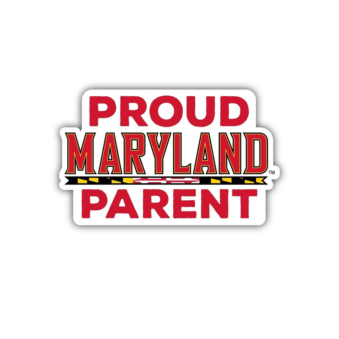 Maryland Terrapins 4-Inch Proud Parent 4-Pack NCAA Vinyl Sticker - Durable School Spirit Decal Image 1