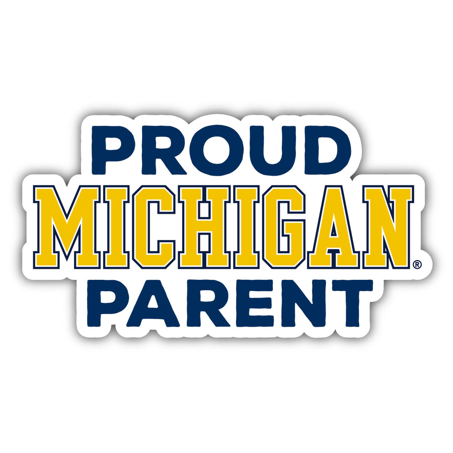 Michigan Wolverines 4-Inch Proud Parent 4-Pack NCAA Vinyl Sticker - Durable School Spirit Decal Image 1