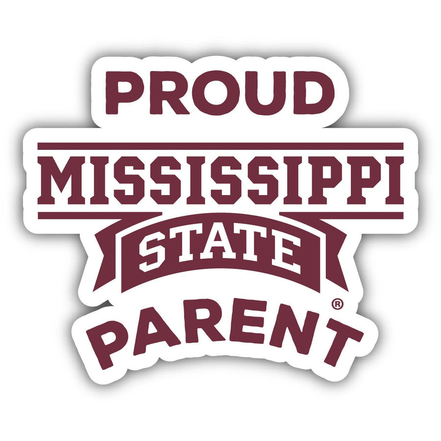 Mississippi State Bulldogs 4-Inch Proud Parent NCAA Vinyl Sticker - Durable School Spirit Decal Image 1