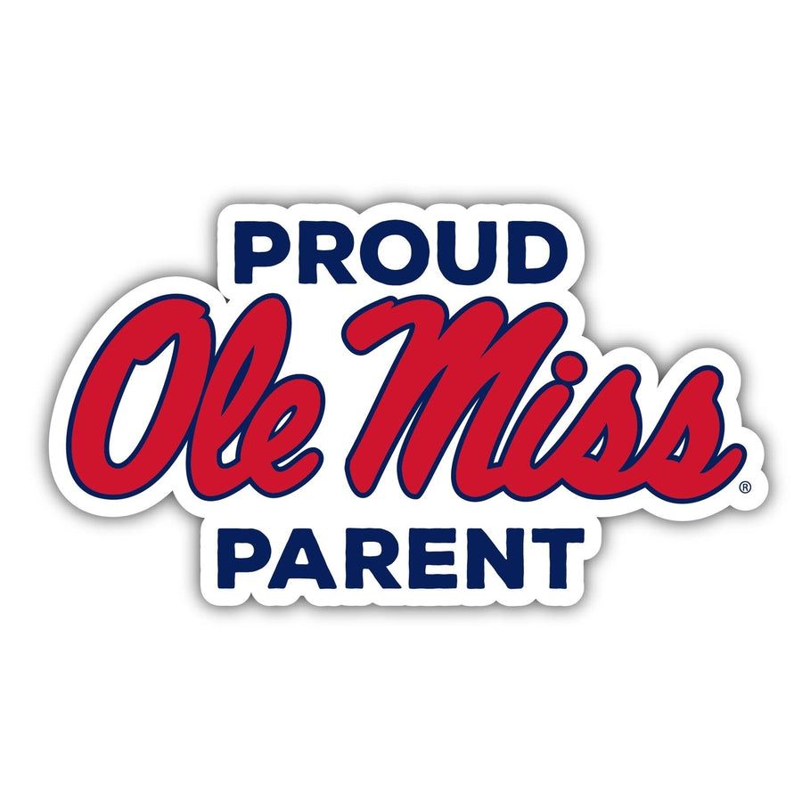 Mississippi Rebels "Ole Miss" 4-Inch Proud Parent 4-Pack NCAA Vinyl Sticker - Durable School Spirit Decal Image 1