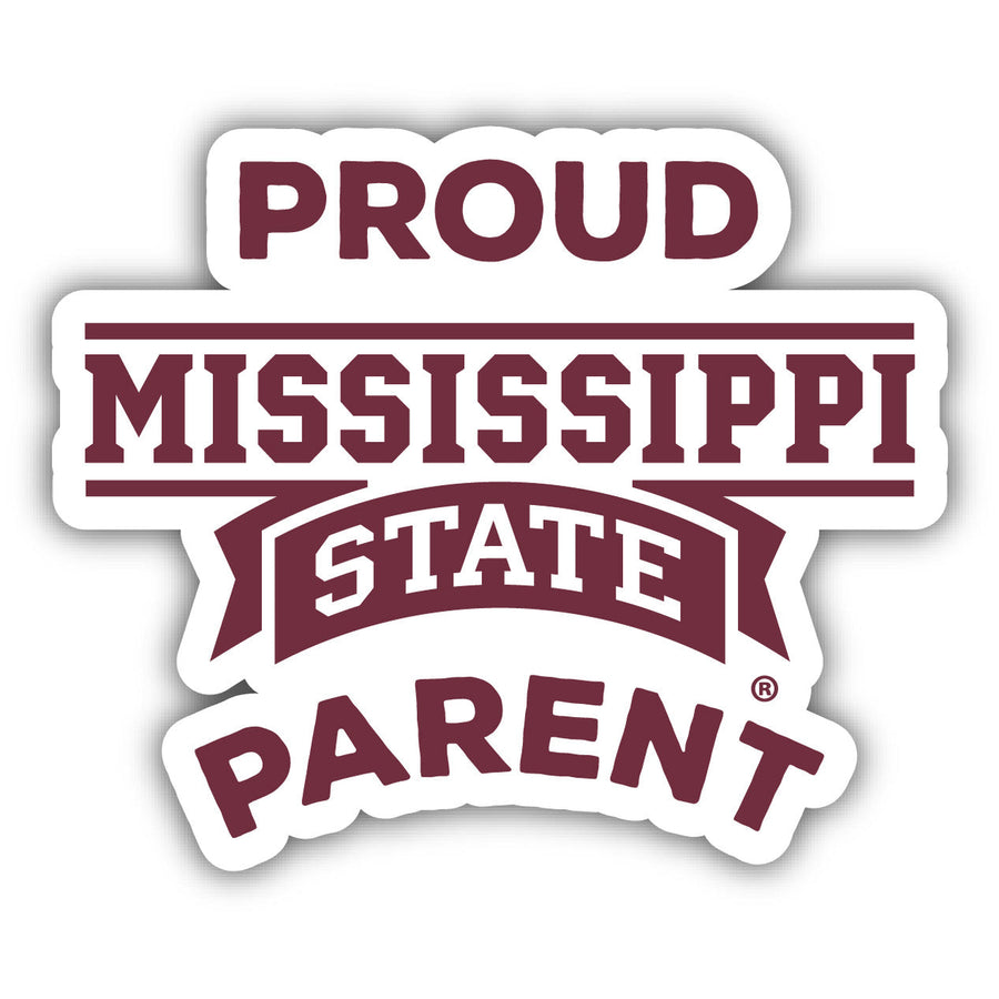 Mississippi State Bulldogs 4-Inch Proud Parent 4-Pack NCAA Vinyl Sticker - Durable School Spirit Decal Image 1