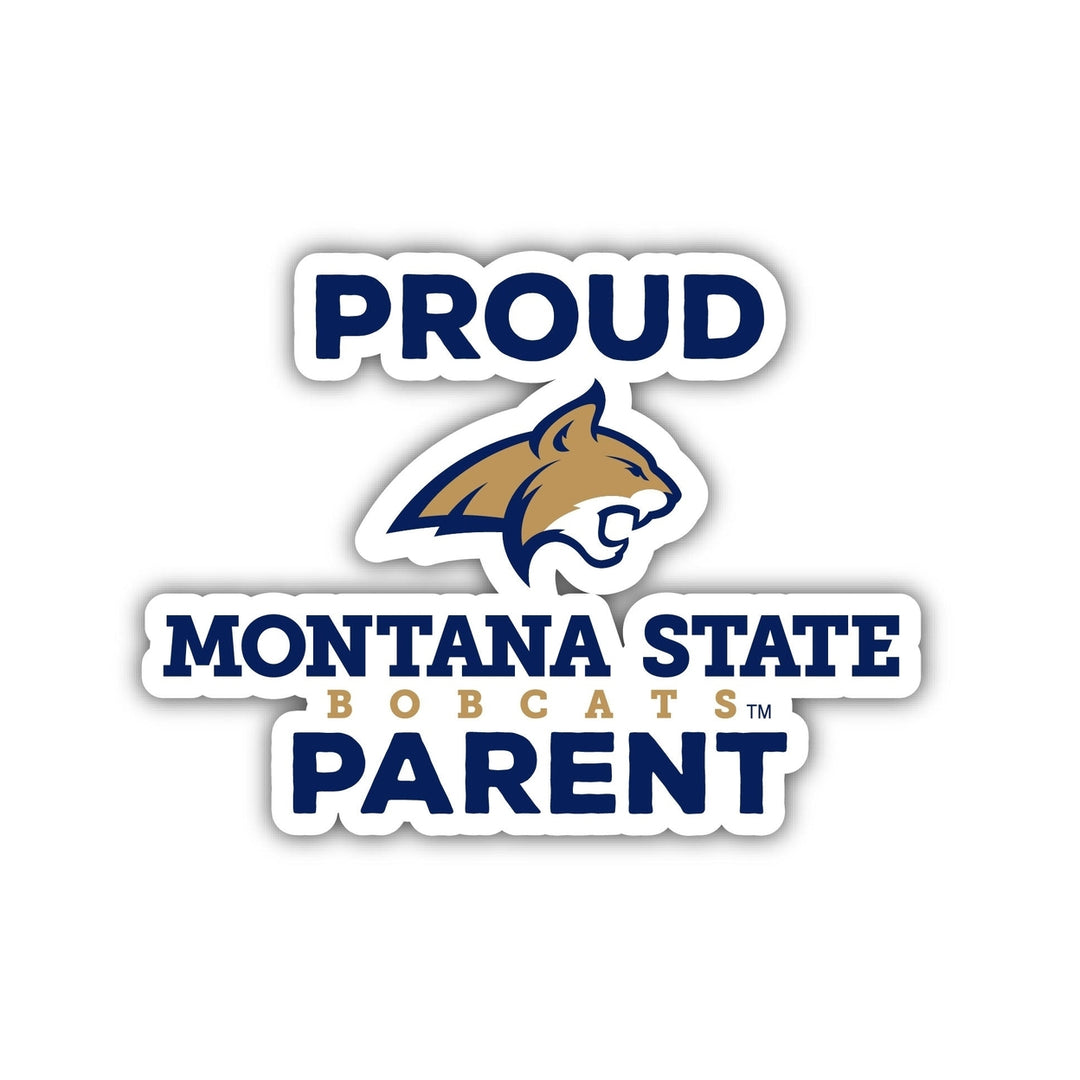 Montana State Bobcats 4-Inch Proud Parent 4-Pack NCAA Vinyl Sticker - Durable School Spirit Decal Image 1