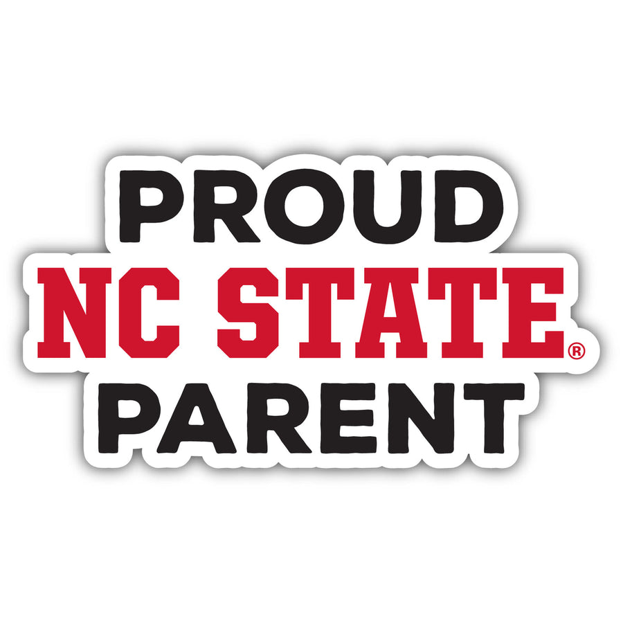 NC State Wolfpack 4-Inch Proud Parent 4-Pack NCAA Vinyl Sticker - Durable School Spirit Decal Image 1