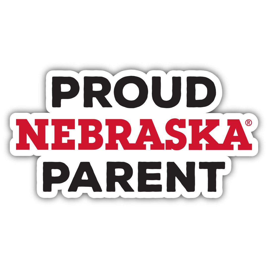 Nebraska Cornhuskers 4-Inch Proud Parent NCAA Vinyl Sticker - Durable School Spirit Decal Image 1