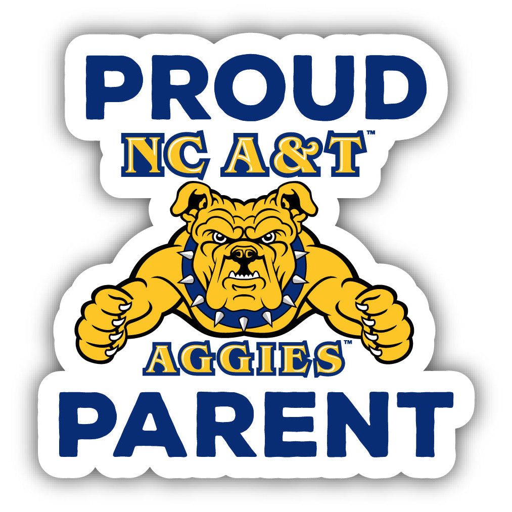 North Carolina AandT State Aggies 4-Inch Proud Parent NCAA Vinyl Sticker - Durable School Spirit Decal Image 1