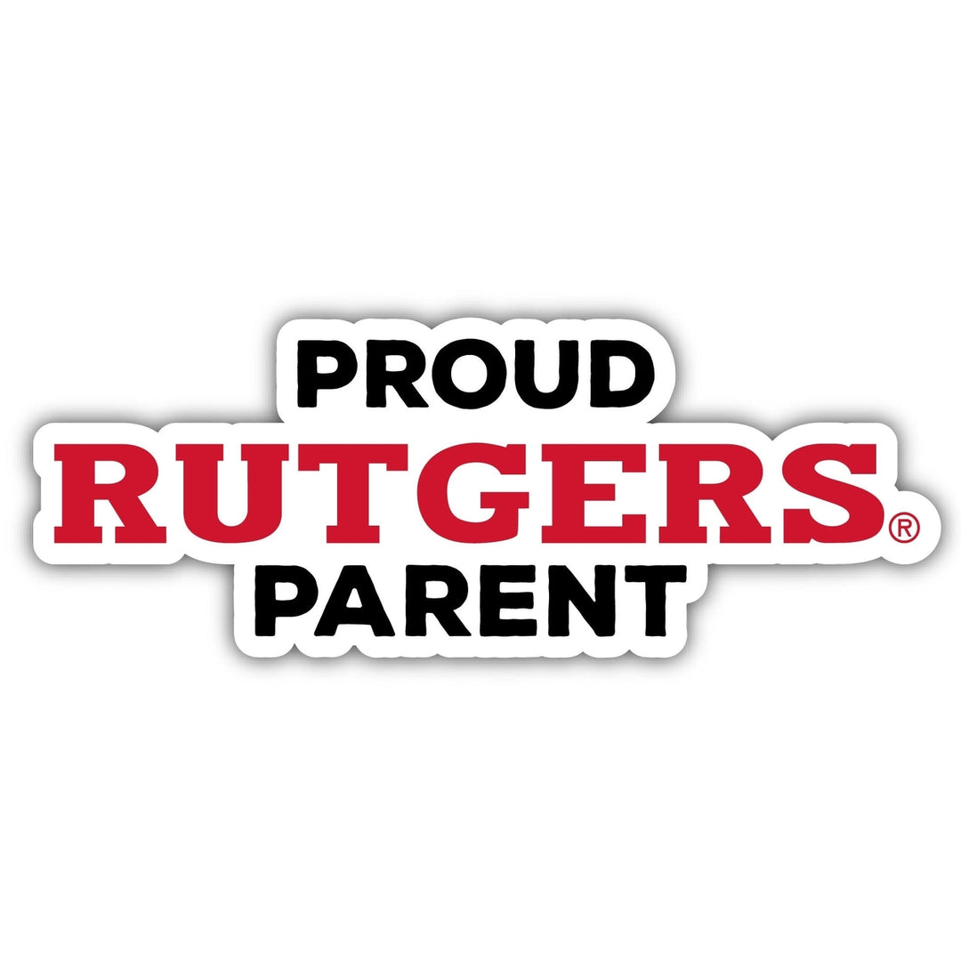 Rutgers Scarlet Knights 4-Inch Proud Parent 4-Pack NCAA Vinyl Sticker - Durable School Spirit Decal Image 1