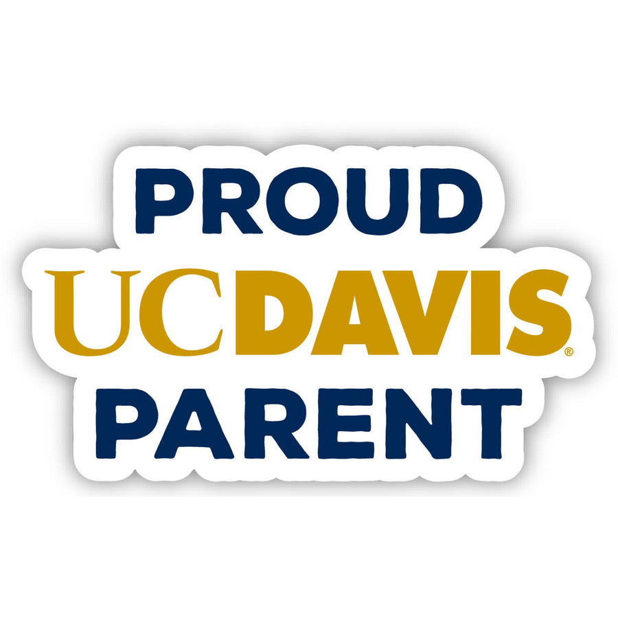 UC Davis Aggies 4-Inch Proud Parent NCAA Vinyl Sticker - Durable School Spirit Decal Image 1